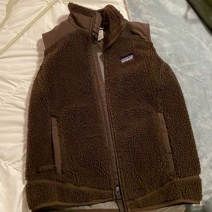 Brown Patagonia fur vest
